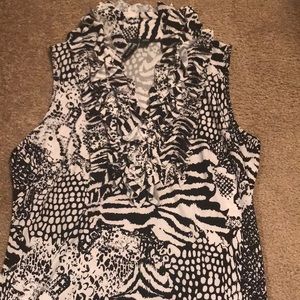 Black &White dressy tank